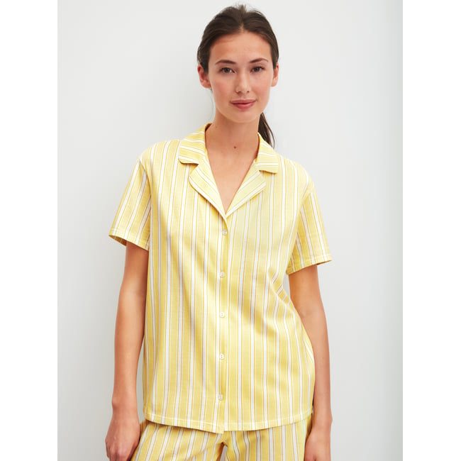 Chemise à manches courtes avec boutons manches courtes Coton FAVOURITES OCEAN cream gold <span itemprop=