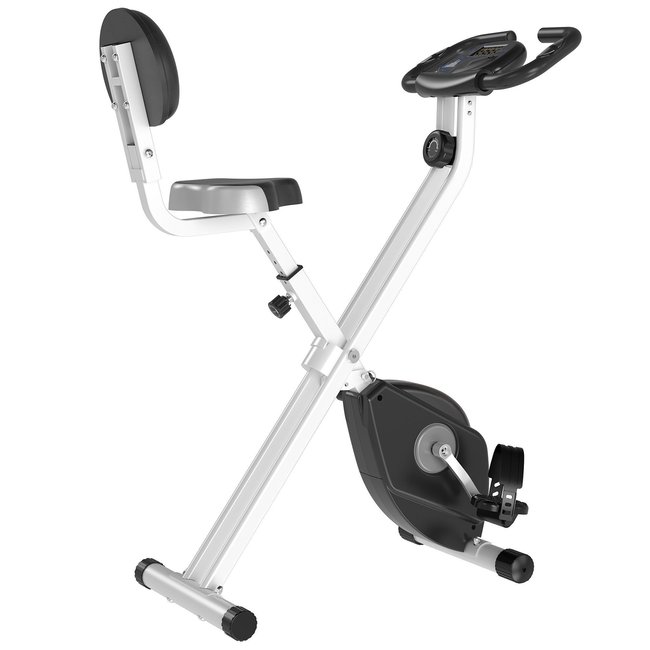 Vélo d'appartement pliable réglable écran LCD multifonction - HOMCOM