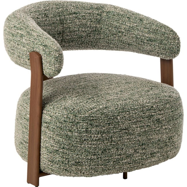 Fauteuil lounge en tissu texturé Couleur vert olive <span itemprop=
