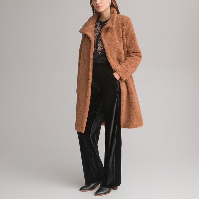 Manteau bouclette camel hot sale
