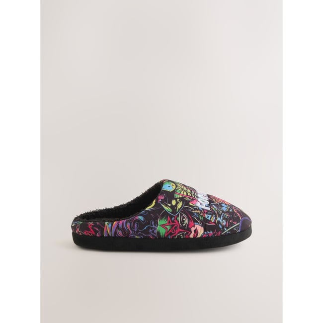 Mules chaussons fortnite noir <span itemprop=