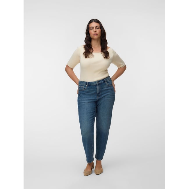 Jean Mom medium blue denim <span itemprop=