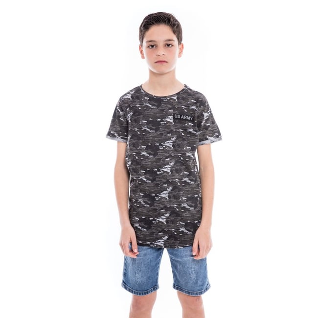 T-shirt Motif Militaire Nimon v002229 <span itemprop=