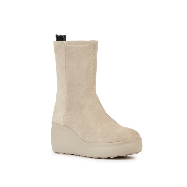 Spherica ec9 ankle boots in breathable leather with wedge heel sand Geox La Redoute
