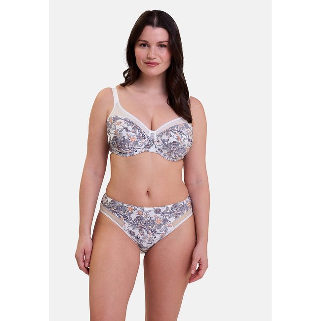 Braguita Complice estampado azul/naranja <span itemprop=