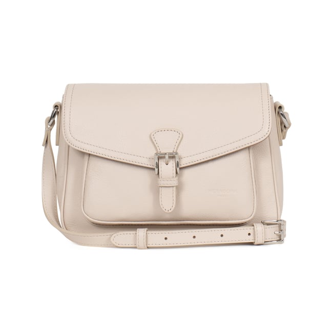 Sac porté travers  MIRABELLE beige ivoire <span itemprop=