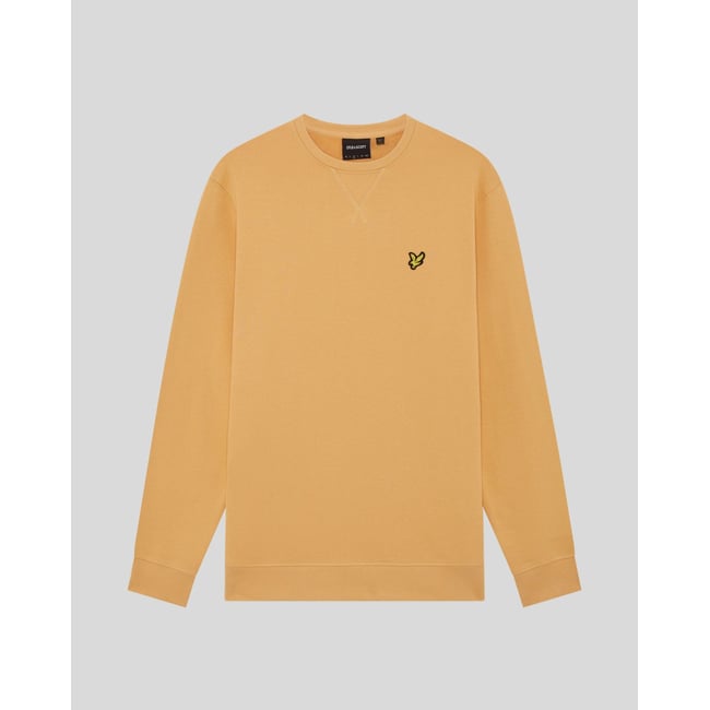 Sweat-shirt col rond en coton orange rayon de miel <span itemprop=