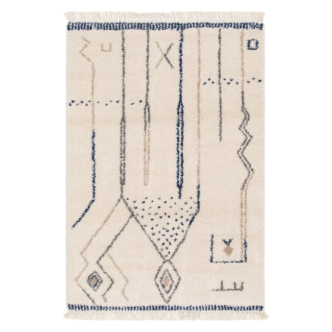 Tapis épais à franges style ethnique GLYPH - AFK LIVING
