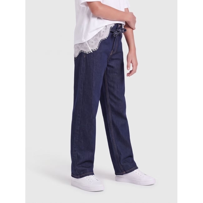 Jean Coupe Droite dark blue denim 1 <span itemprop=