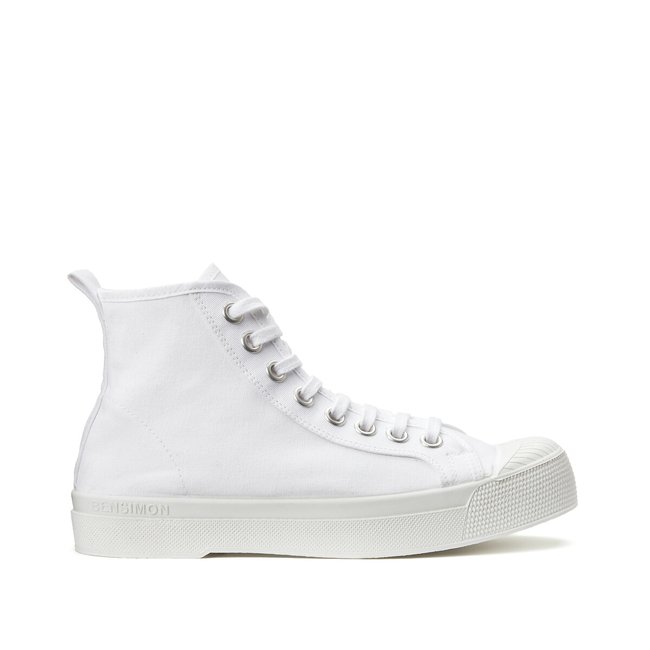 B79 Stella Canvas High Top Trainers, white, BENSIMON
