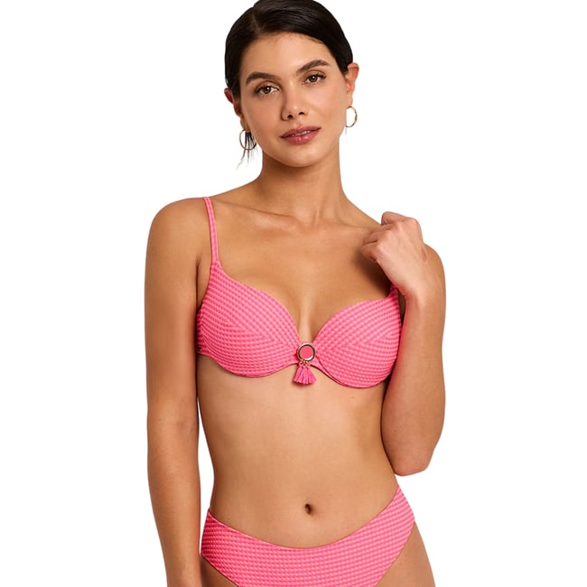 Haut maillot de bain préformé armaturé BIKINI BAY fuchsia <span itemprop=