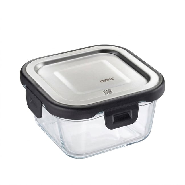 Boîte de conservation carré 300 ml MILO transparent <span itemprop=