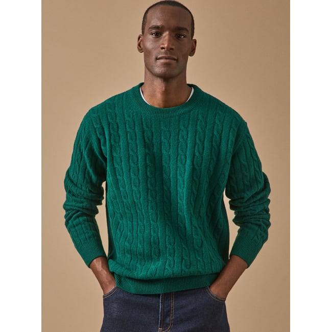 Pull torsades  en laine - CYRILLUS