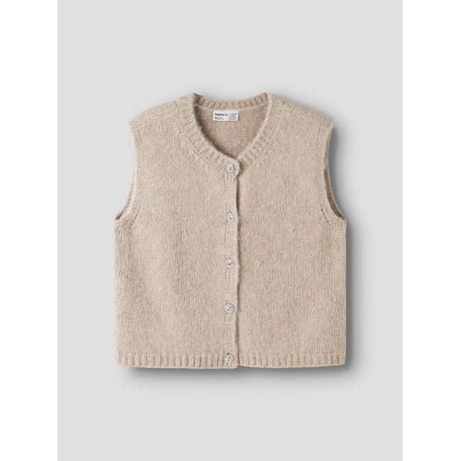 Gilet Tricoté blanc - peyote melange1 <span itemprop=