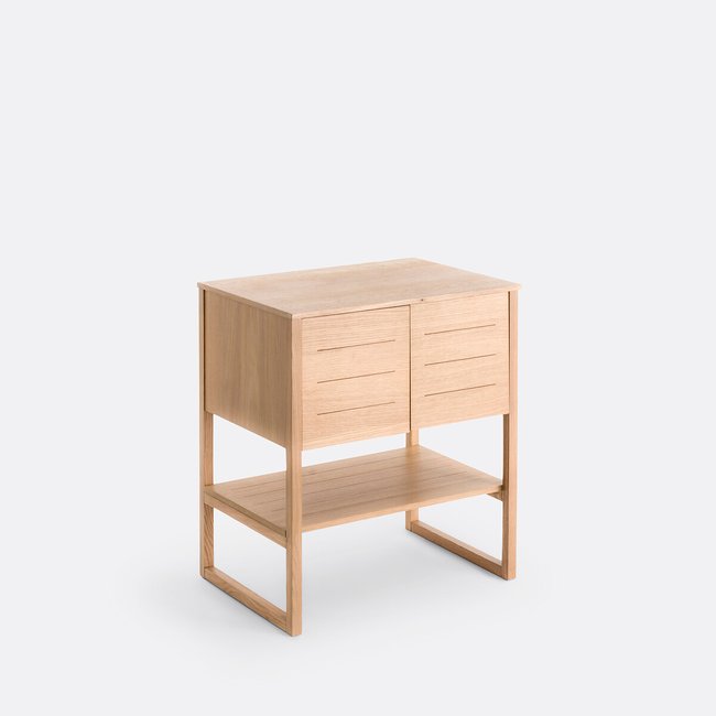 Mueble de tocador individual an. 70 cm, Niya chapado roble natural <span itemprop=