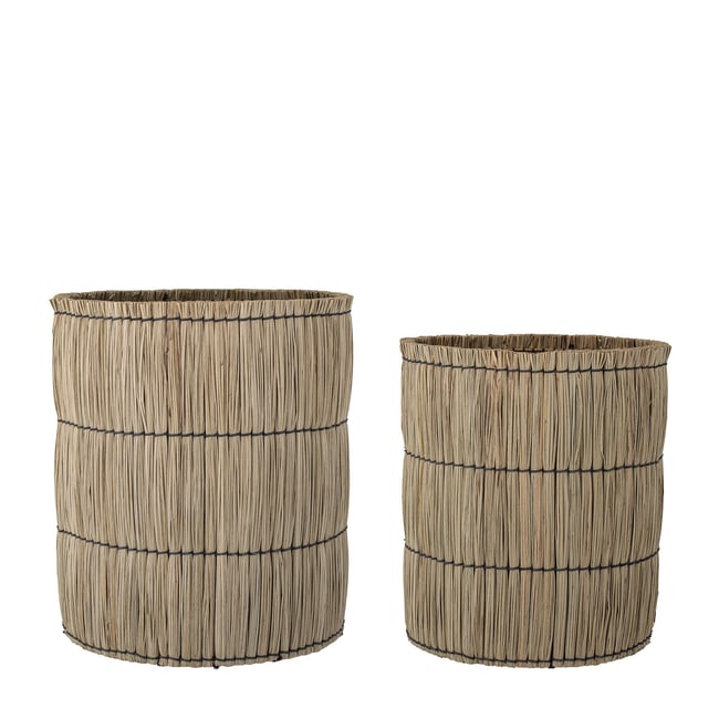 Paniers en fibres naturelles (lot of 2) Elit Couleur beige <span itemprop=