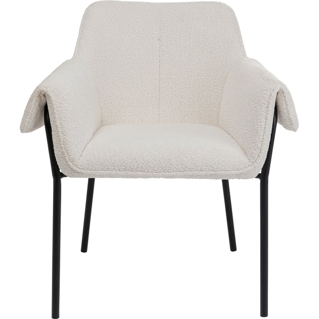 Chaise avec accoudoirs, BESS Couleur crème <span itemprop=