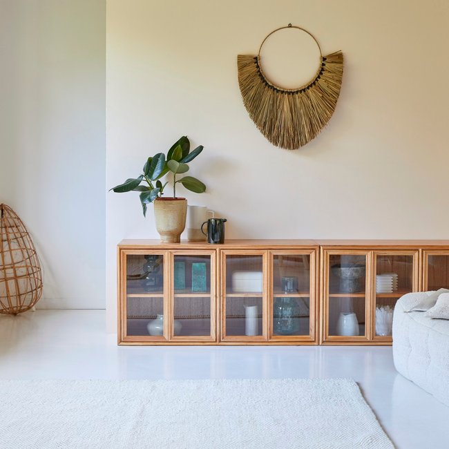 Vaisselier en mindi ALEX Couleur naturel <span itemprop=