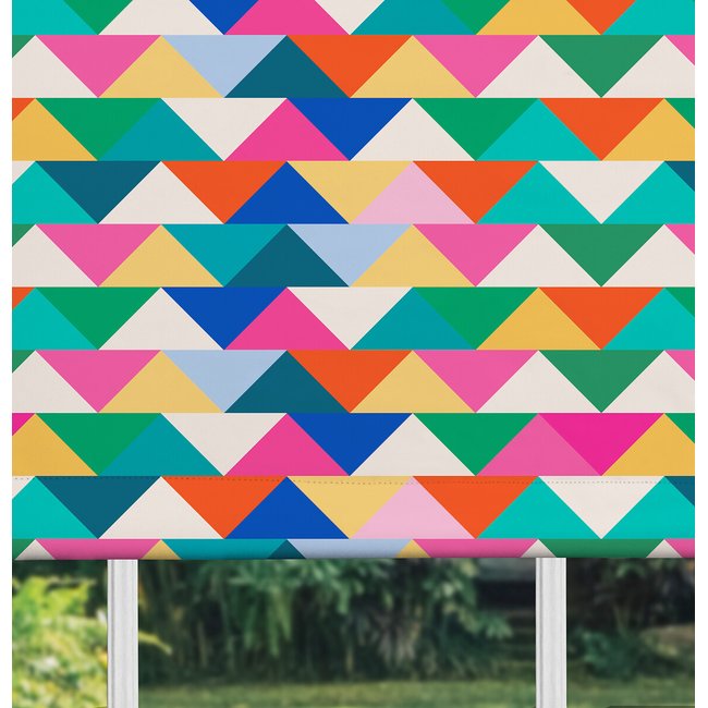 120x140cm Multi Chevron Blackout Roller Blind Made to Order, multi-coloured, SO'HOME