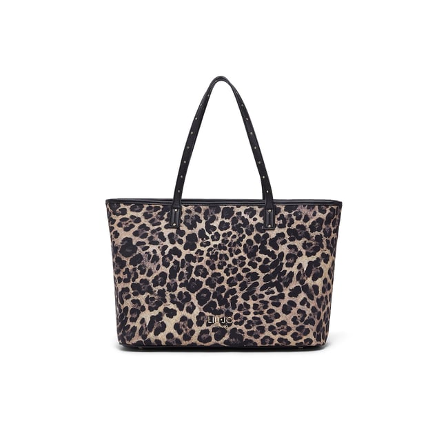 Sac tote format moyen animalier noir animalier <span itemprop=