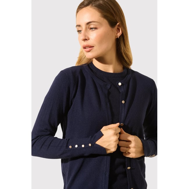 Gilet à boutons LORENZO bleu nuit <span itemprop=