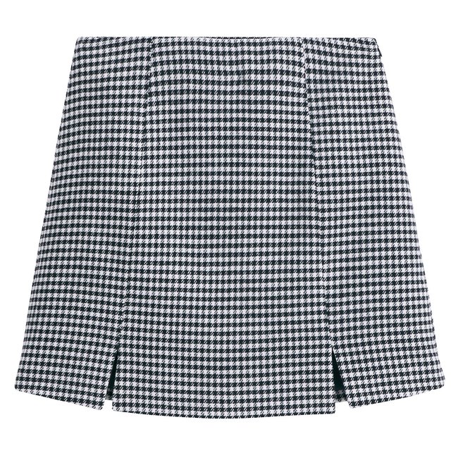 Black and white checkered skirt zip up new arrivals