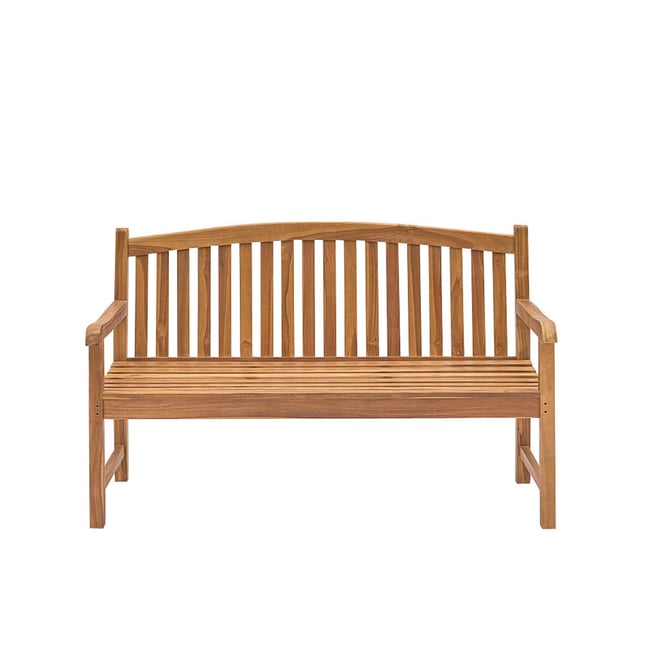 Banc de jardin en teck huilé 3 places  BALI marron <span itemprop=