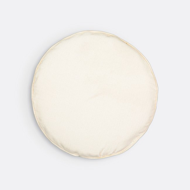 Galette de chaise velours côtelé, Olavi ecru <span itemprop=