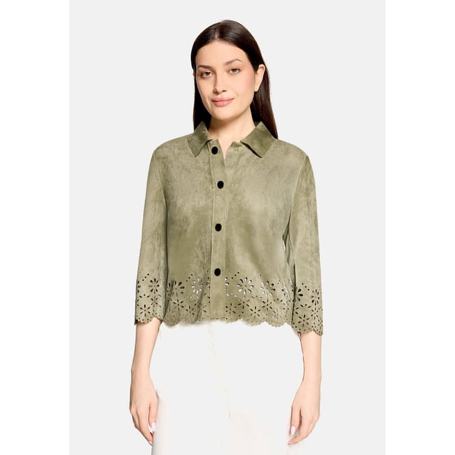 Veste blazer à boutons soft olive <span itemprop=