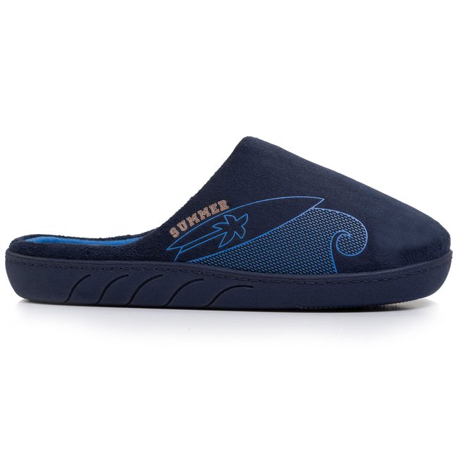 Chaussons Mules très confortables, faciles à enfiler bleu <span itemprop=