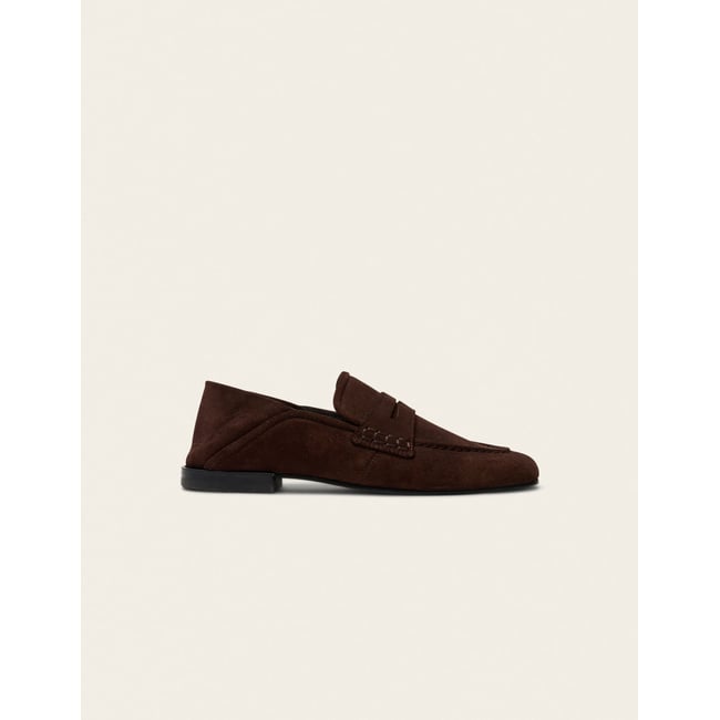 Mocassins GEMA suède chocolat <span itemprop=