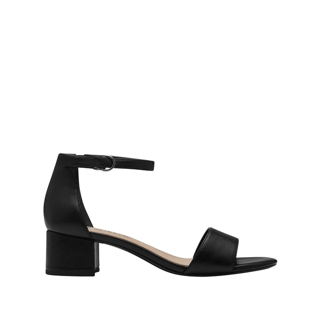 Sandales trotteur à talons noir <span itemprop=
