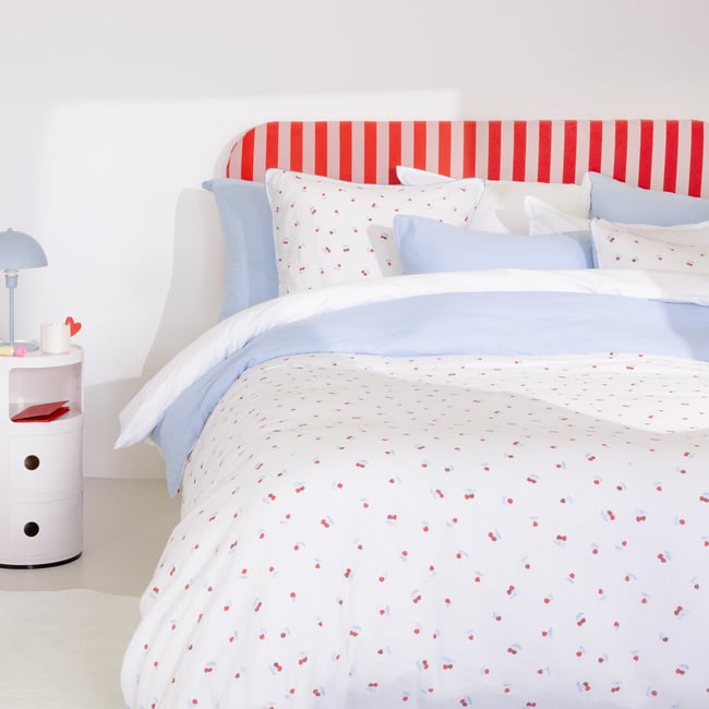 Housse de couette gaze de coton ABÉLIA - CARRE BLANC