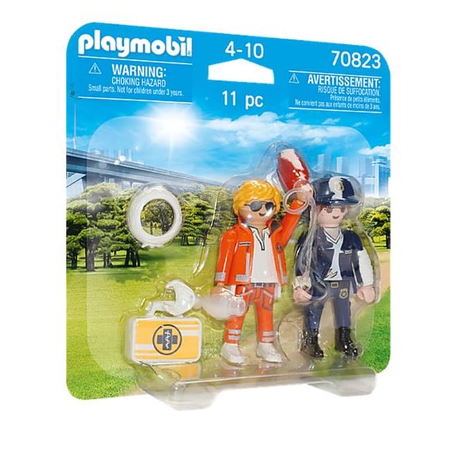 Duo Secouriste et policière v019845 <span itemprop=