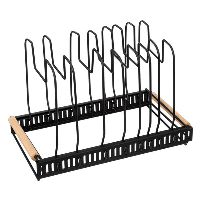 Rack extensible poêles/casseroles BLACKWOOD Couleur noir <span itemprop=