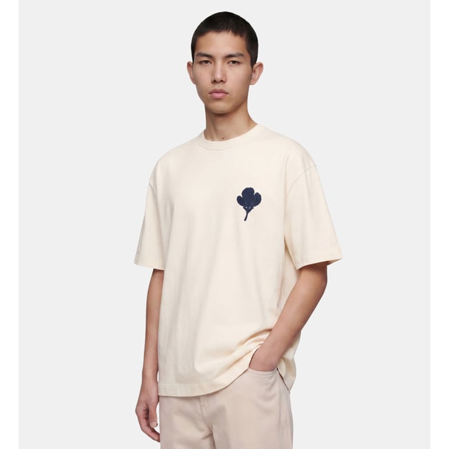 T-shirt droit tishbro coton écru <span itemprop=