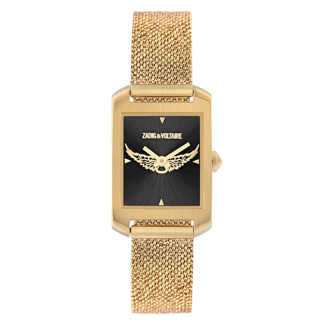 Montre Analogique  VOLTAIRE doré noir doré <span itemprop=