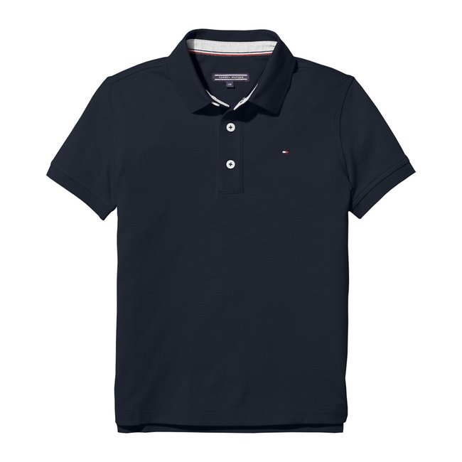 Kurzärmeliges Poloshirt marine <span itemprop=