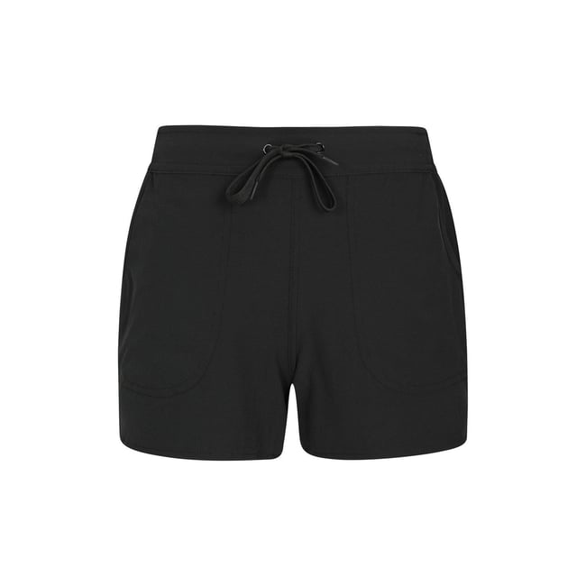 Short de bain extensible à taille élastiquée noir <span itemprop=