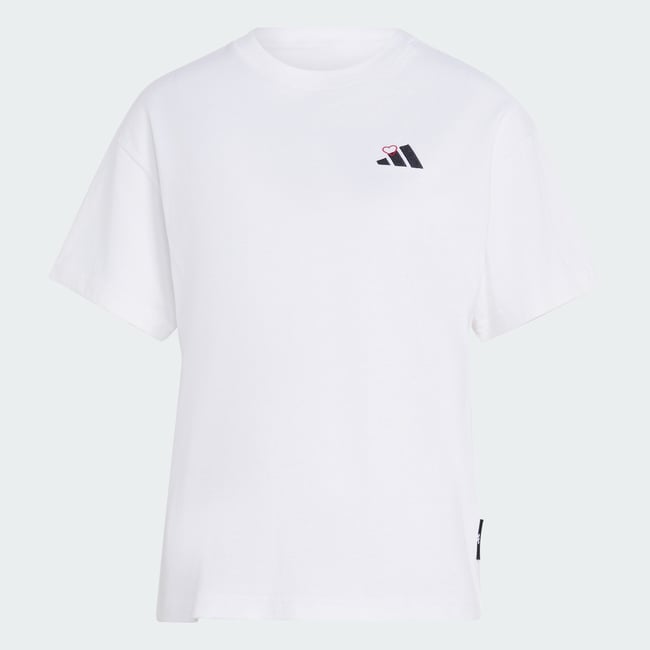 T-shirt manches courtes imprimé cœur - ADIDAS SPORTSWEAR