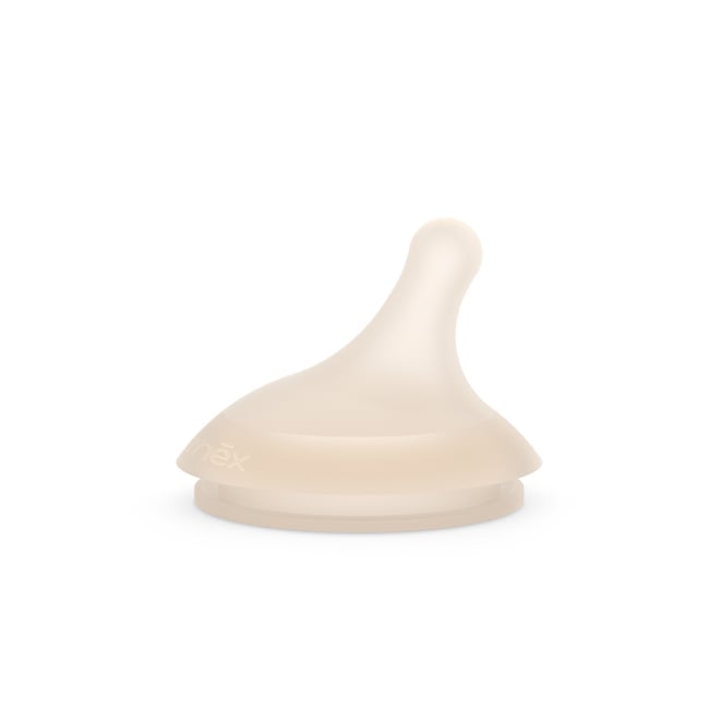 Lot de 2 tétines pour biberon anti-colique débit dense sand ZERO.ZERO sable clair <span itemprop=