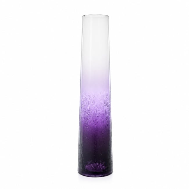 Vase décoratif en verre soufflé H40 ALBA Couleur violet <span itemprop=