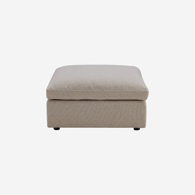 Repose-pieds en tissu LAVINIO Couleur taupe <span itemprop=