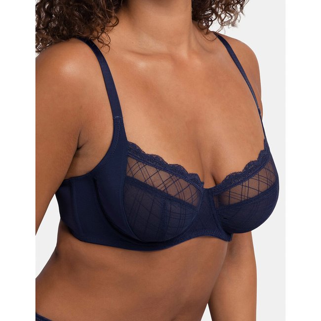 Sujetador con aros Imani marfil/azul <span itemprop=