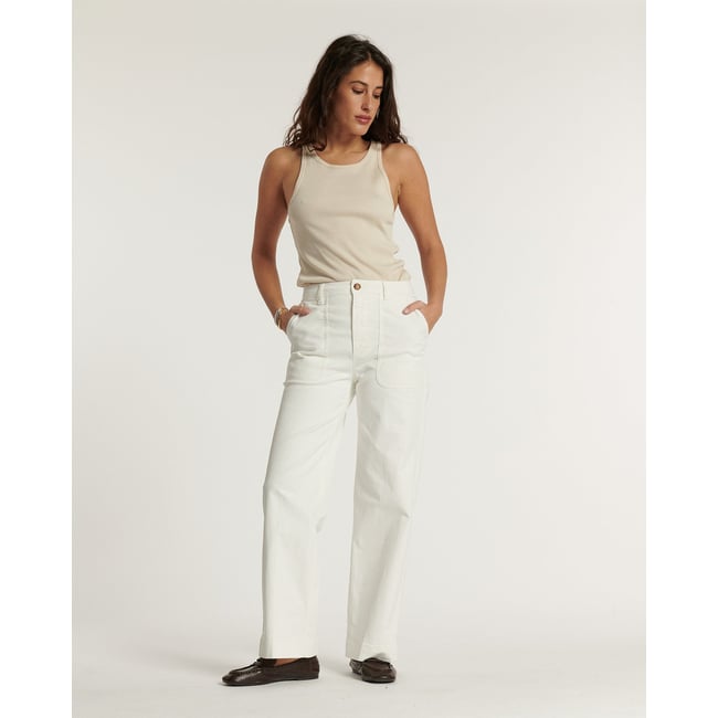 PANTALON DROIT LARGE TAILLE HAUTE UTILITY STRETCH - LABDIP