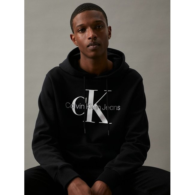 Sweat à capuche Core Monogram noir <span itemprop=