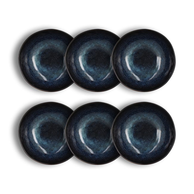 Lot de 6 coupelles en grès 17,5cm, COSTA Couleur bleu <span itemprop=