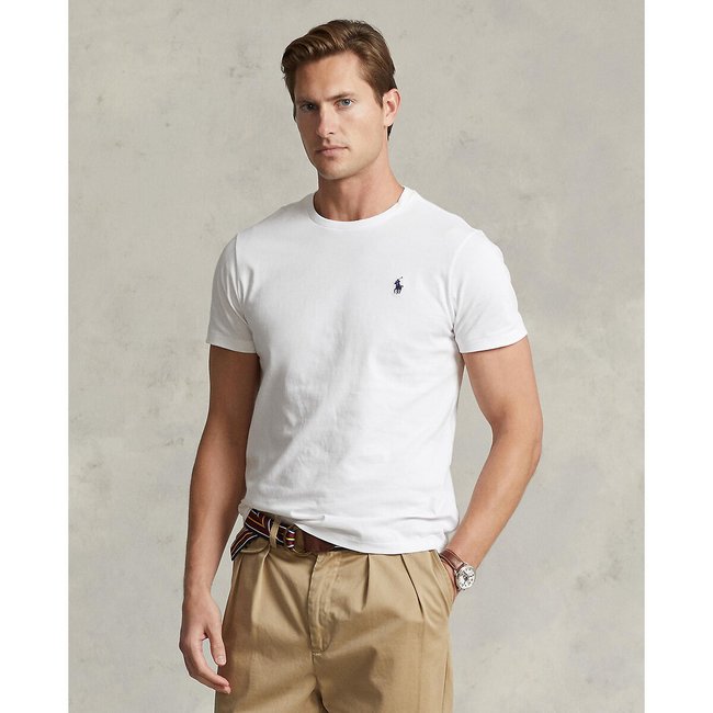 T-shirt de gola redonda de ajuste fino em jersey - POLO RALPH LAUREN