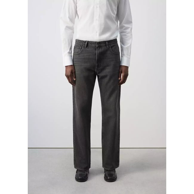 Jean Moby relaxed fit délavé foncé gris <span itemprop=