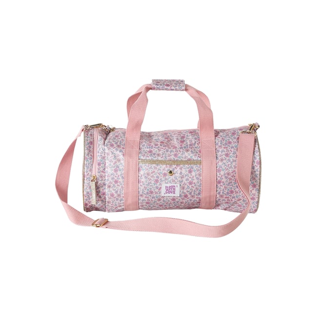 Sac de sport polyester rose dragée <span itemprop=